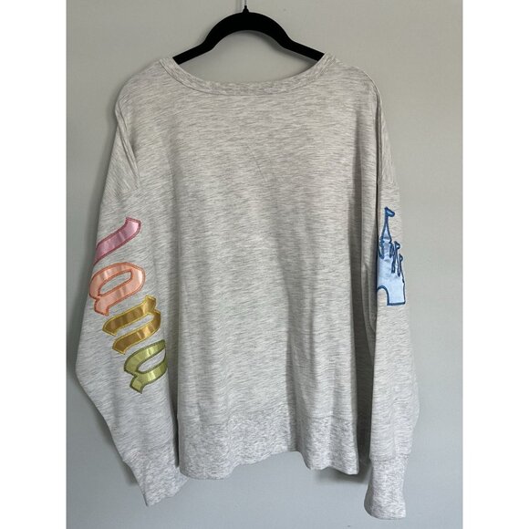 Disneyland Pastel Stitched Letter Crewneck Size XL Cropped - Picture 2 of 4